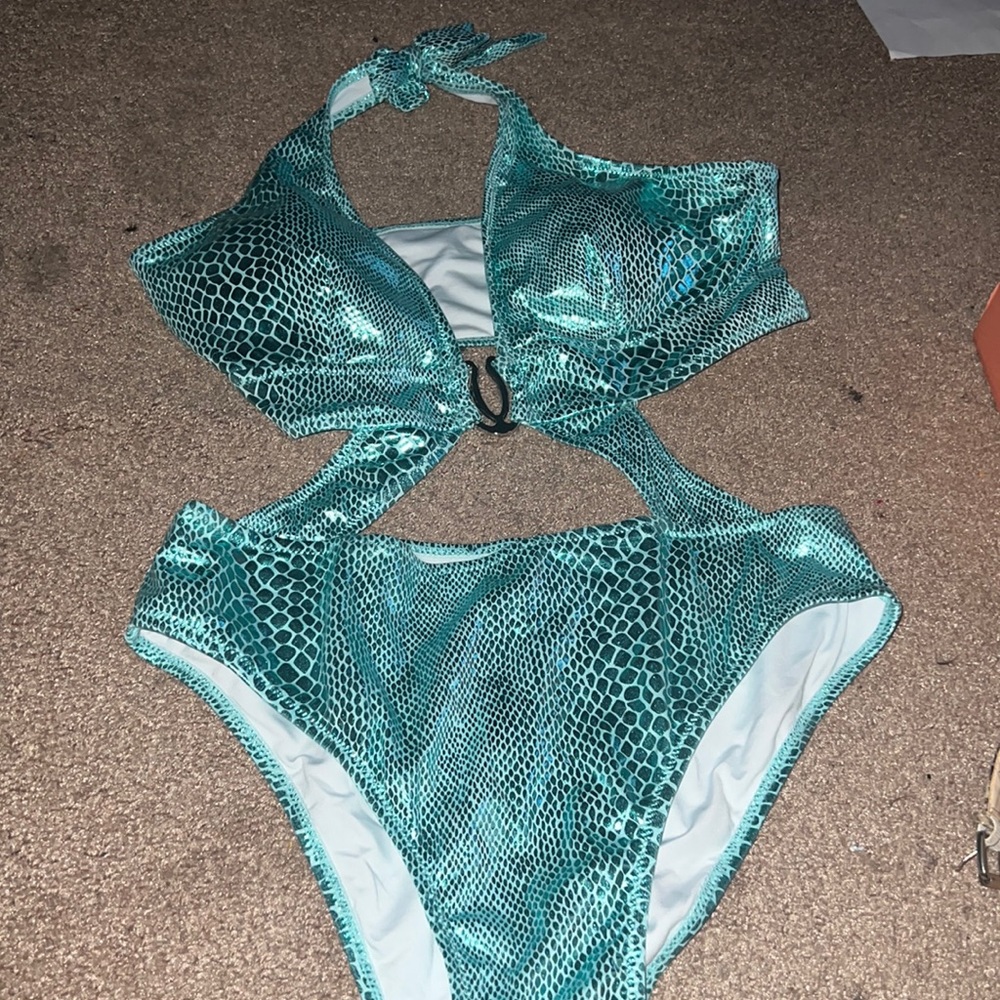 Teal Mermaid Bathing Suit